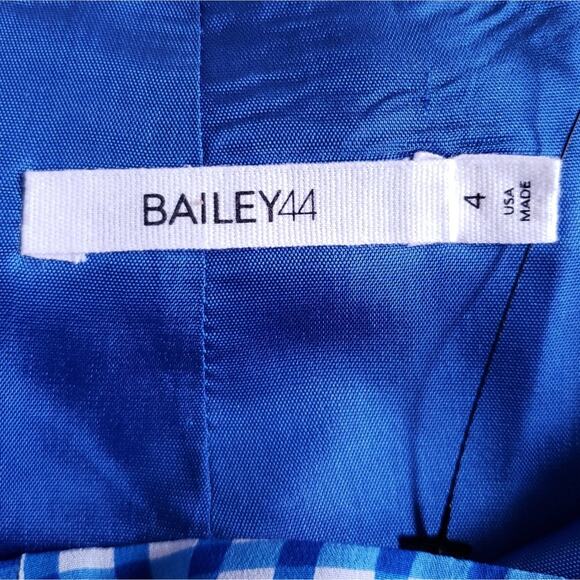 BAILEY 44 Astley dip dye ombre silk check career pencil skirt cobalt blue 4 NEW - Picture 3 of 6